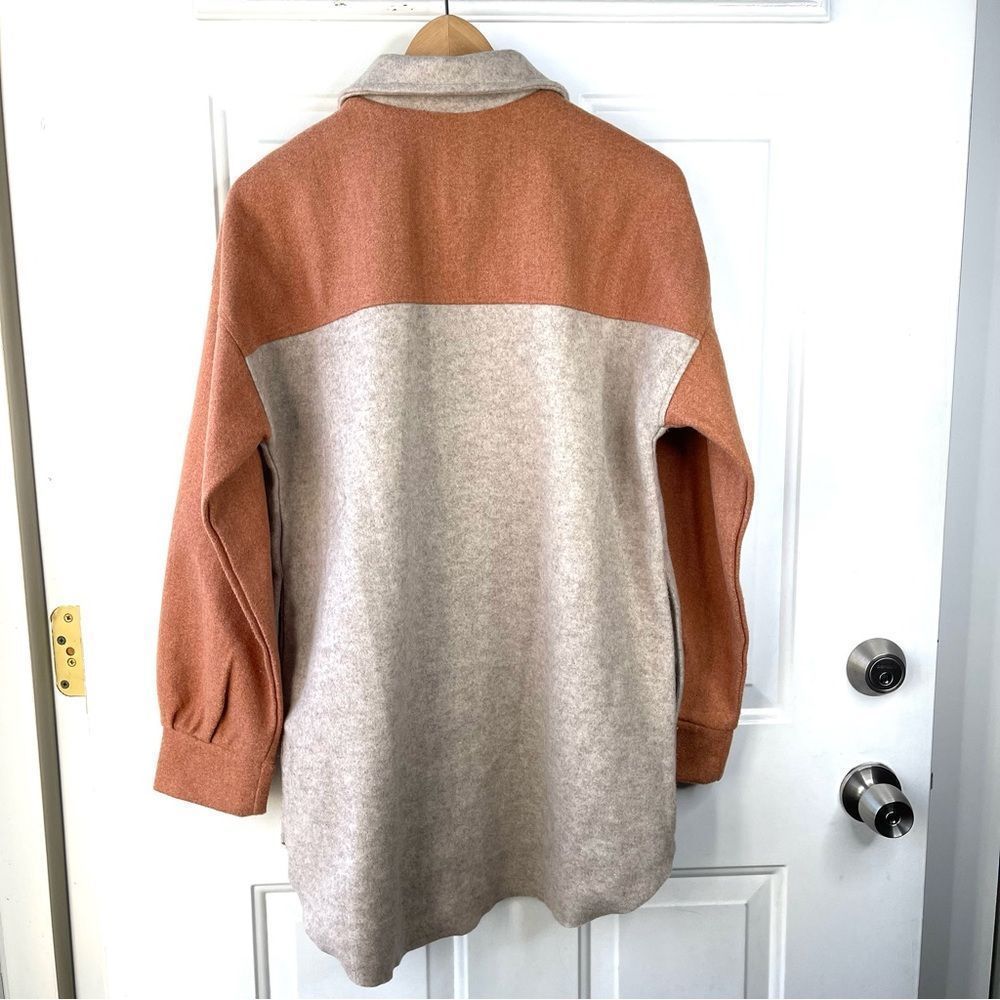 Hem & Thread Tan and Orange Shacket Size Medium NWOT - Picture 6 of 7